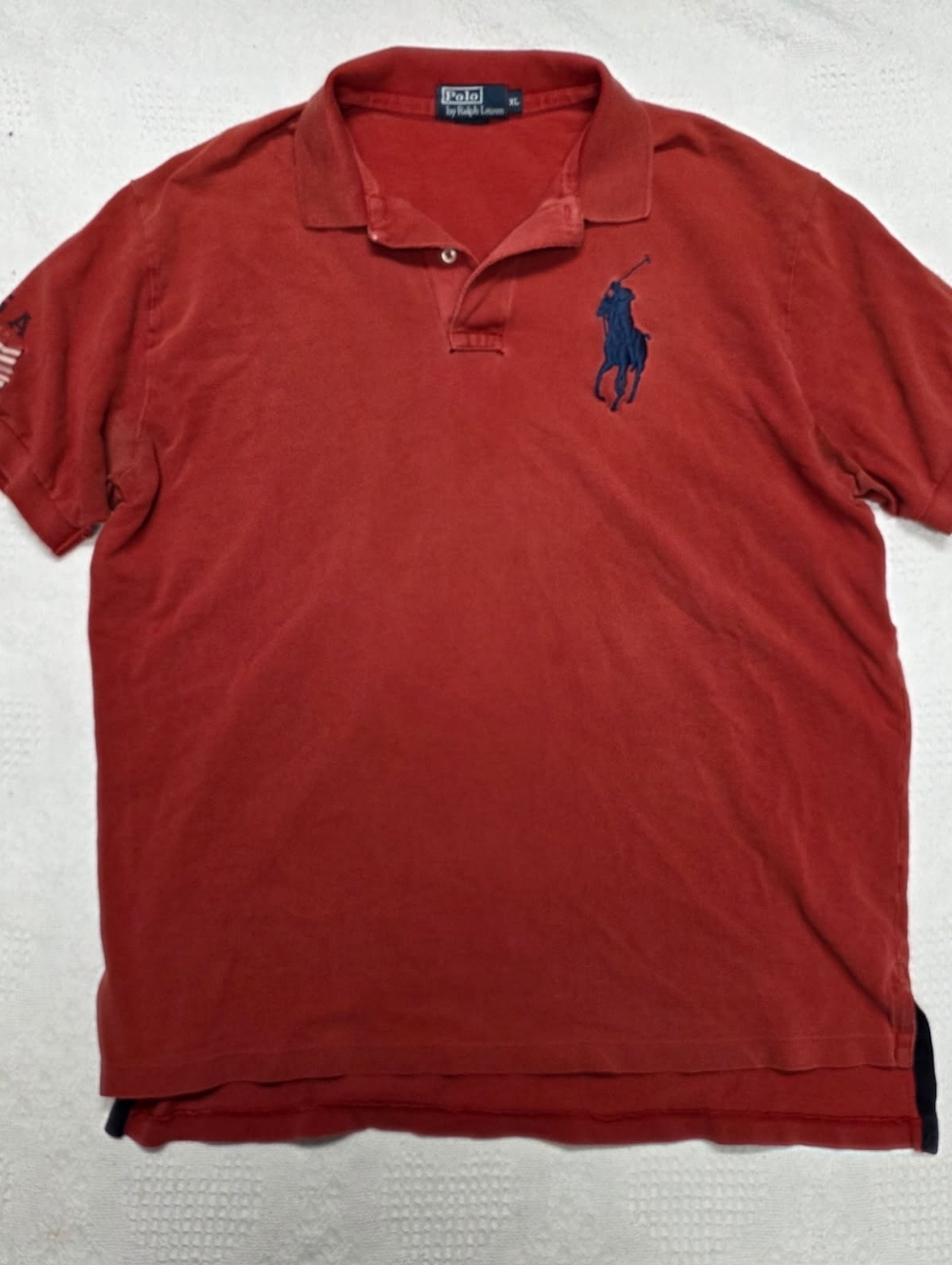 Ralph Lauren Men's Brick Red Polo Big Pony with Navy Pony